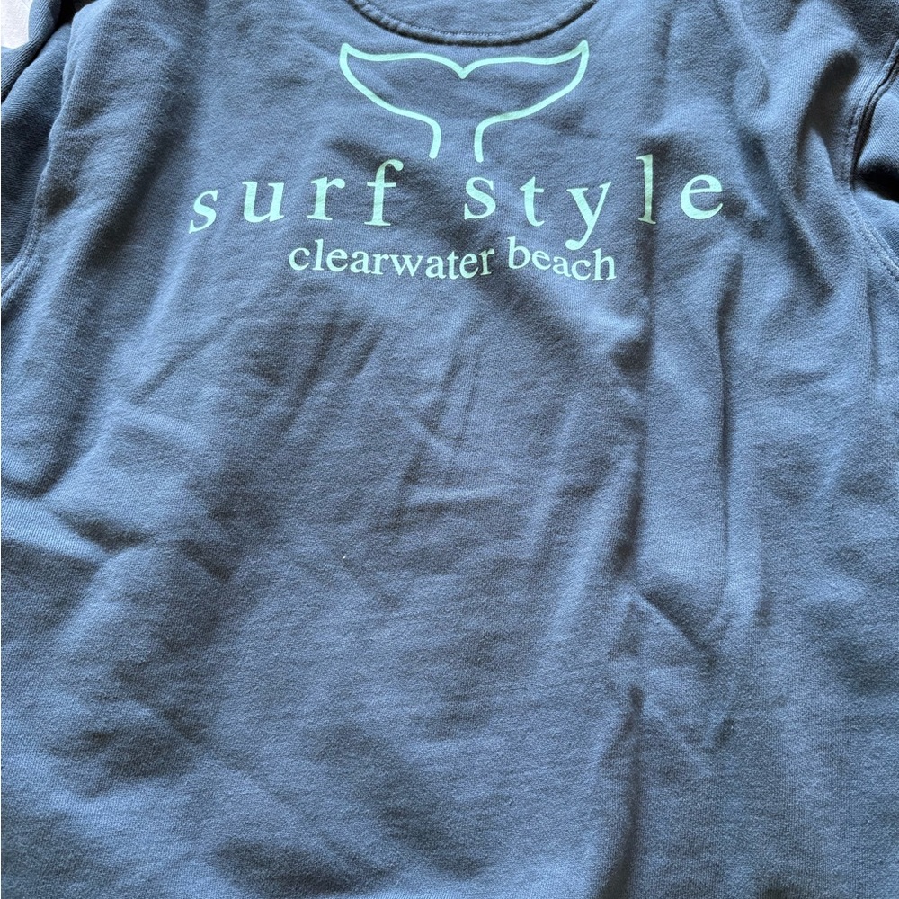 Surf Style Women's Long Sleeve Tee - Navy with Mint Logo